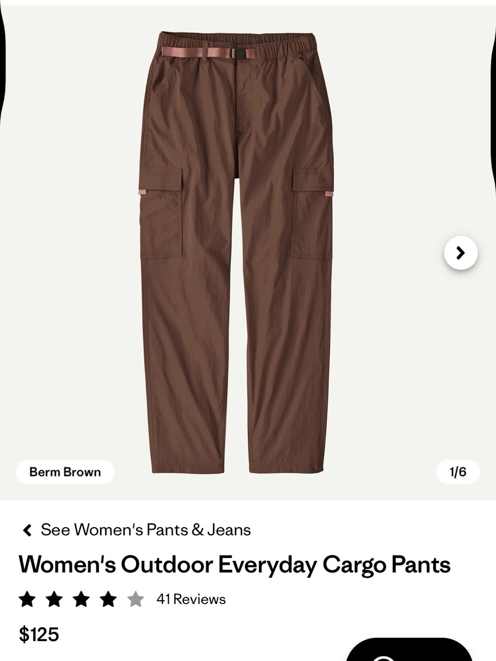 Patagonia Women's Outdoor Everyday Cargo Pants Small